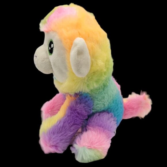 Animal Adventure Monkey 7" Seated Pastel Multicolor Soft Eyes Colorful 2019 - Picture 4 of 7